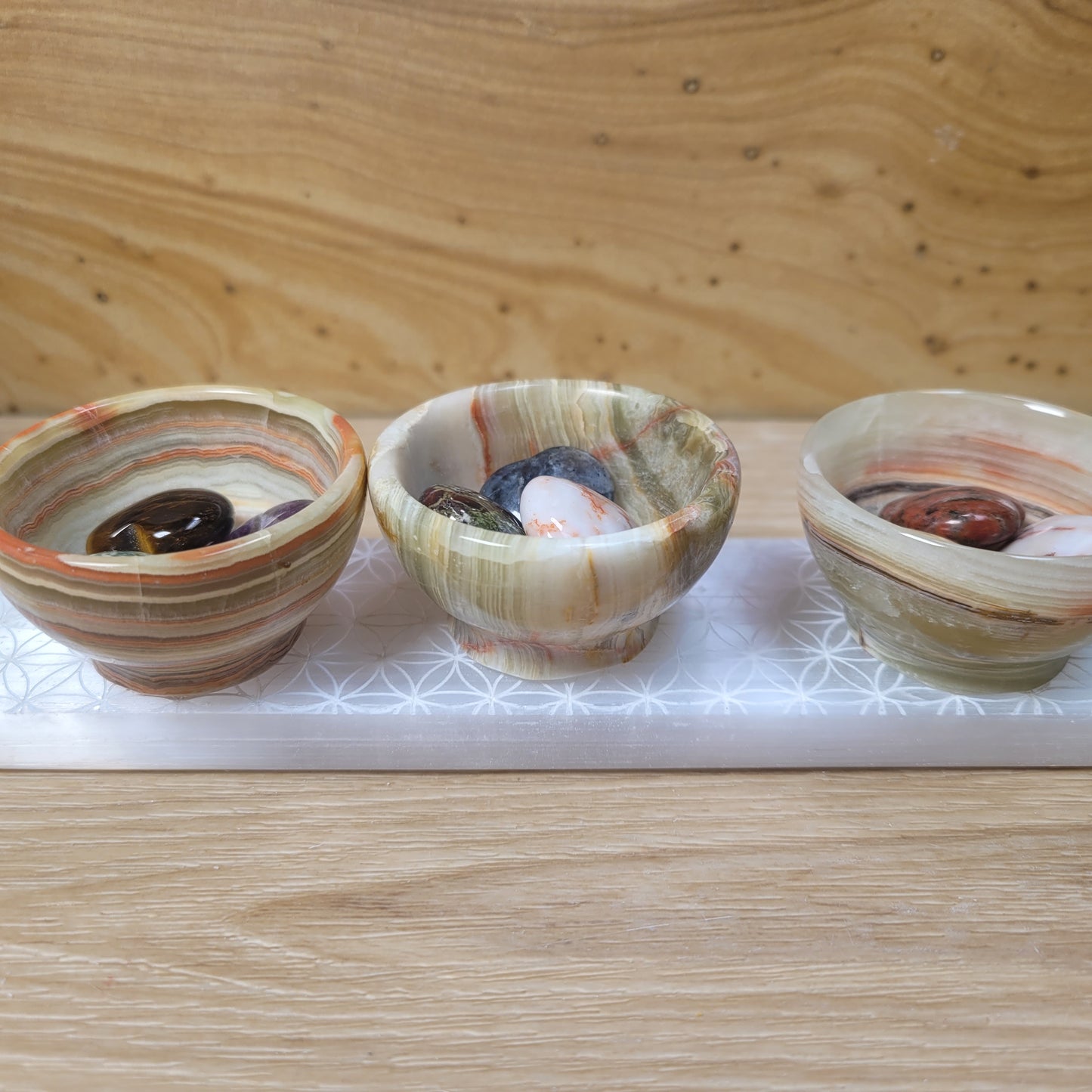 Banded Calcite Bowl Sets