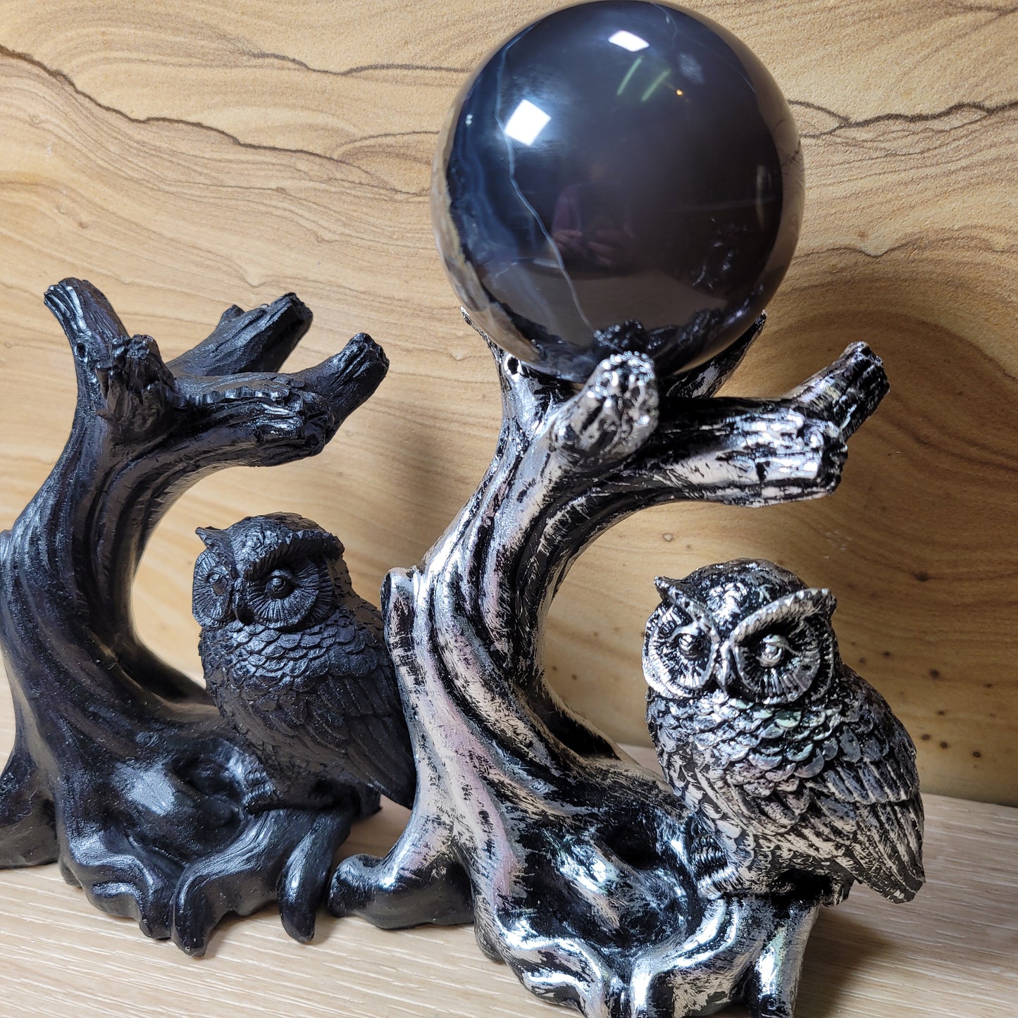 Owl & Tree Sphere Holder