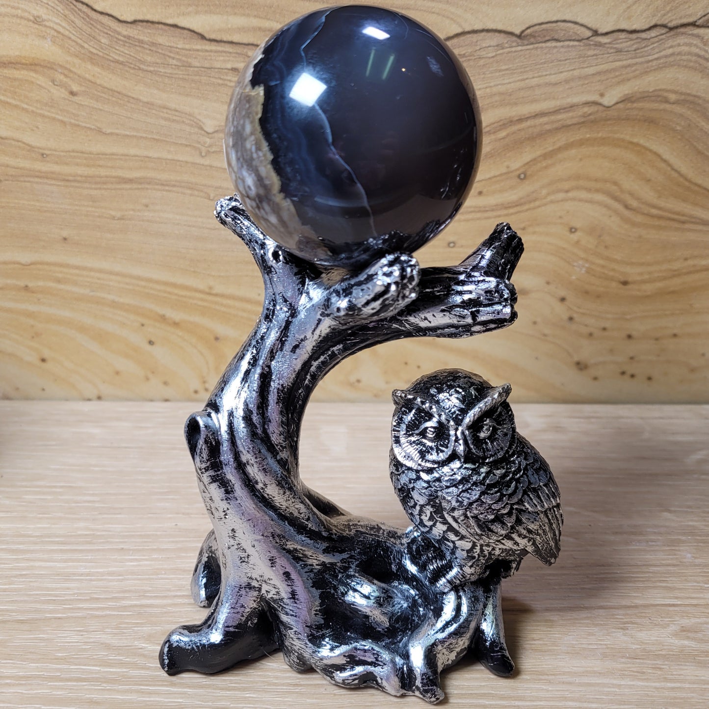 Owl & Tree Sphere Holder