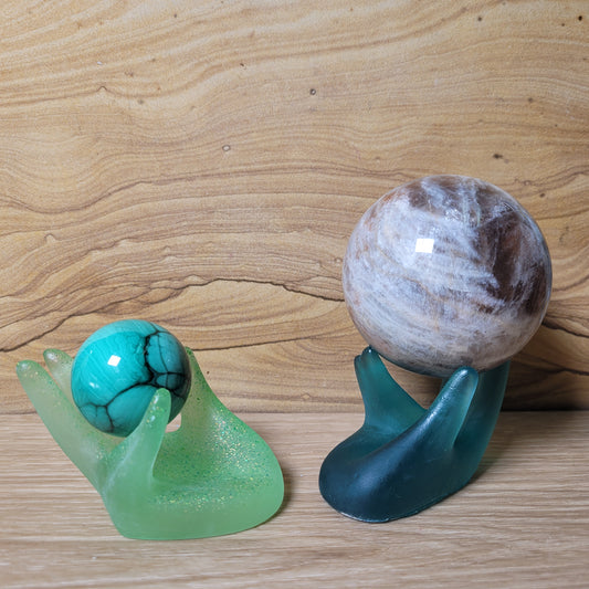 Resin Hand Holder - Green