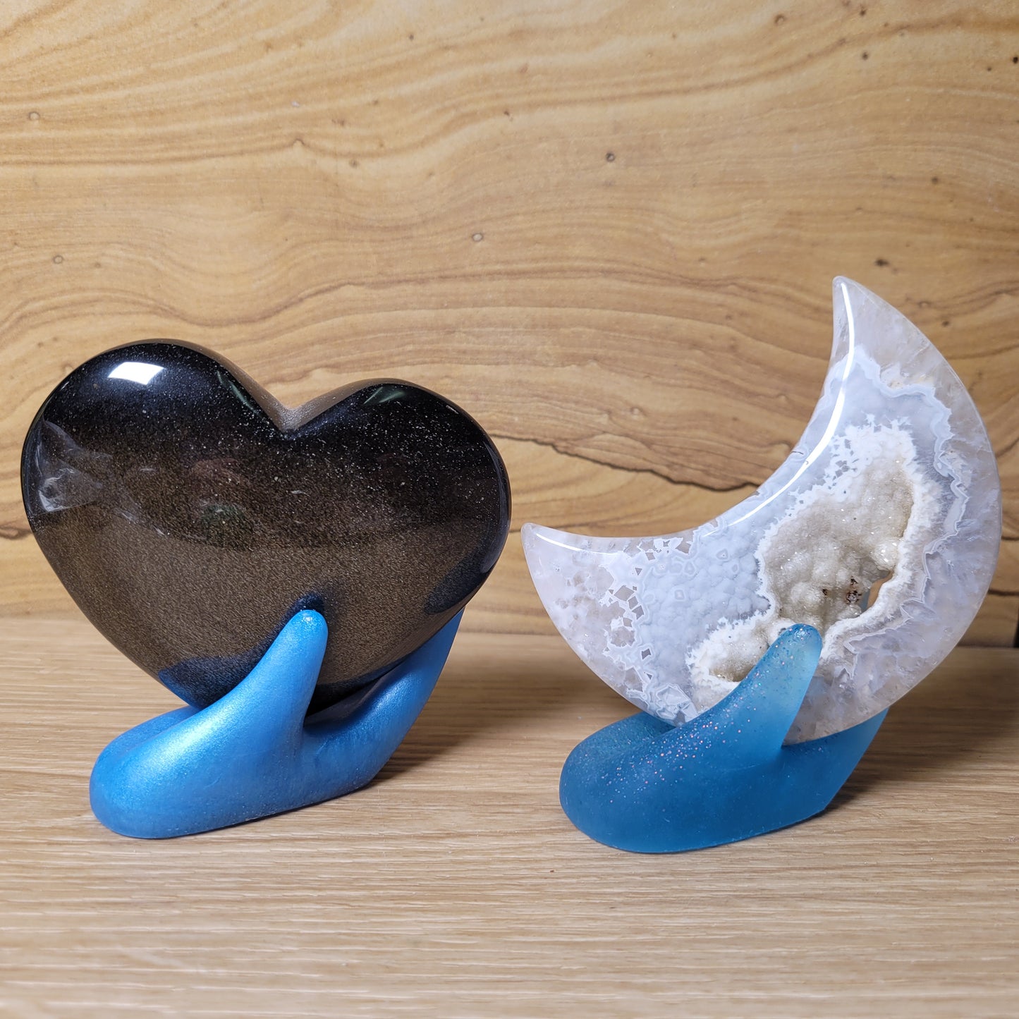 Resin Hand Holder - Blue