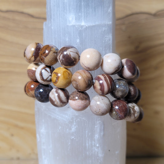 Australian Zebra Jasper Bracelet - 10mm