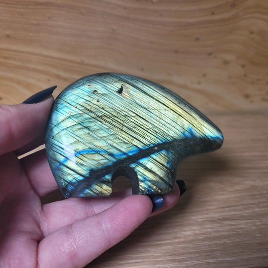 Labradorite Zuni Bear