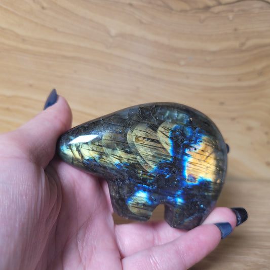 Labradorite Zuni Bear