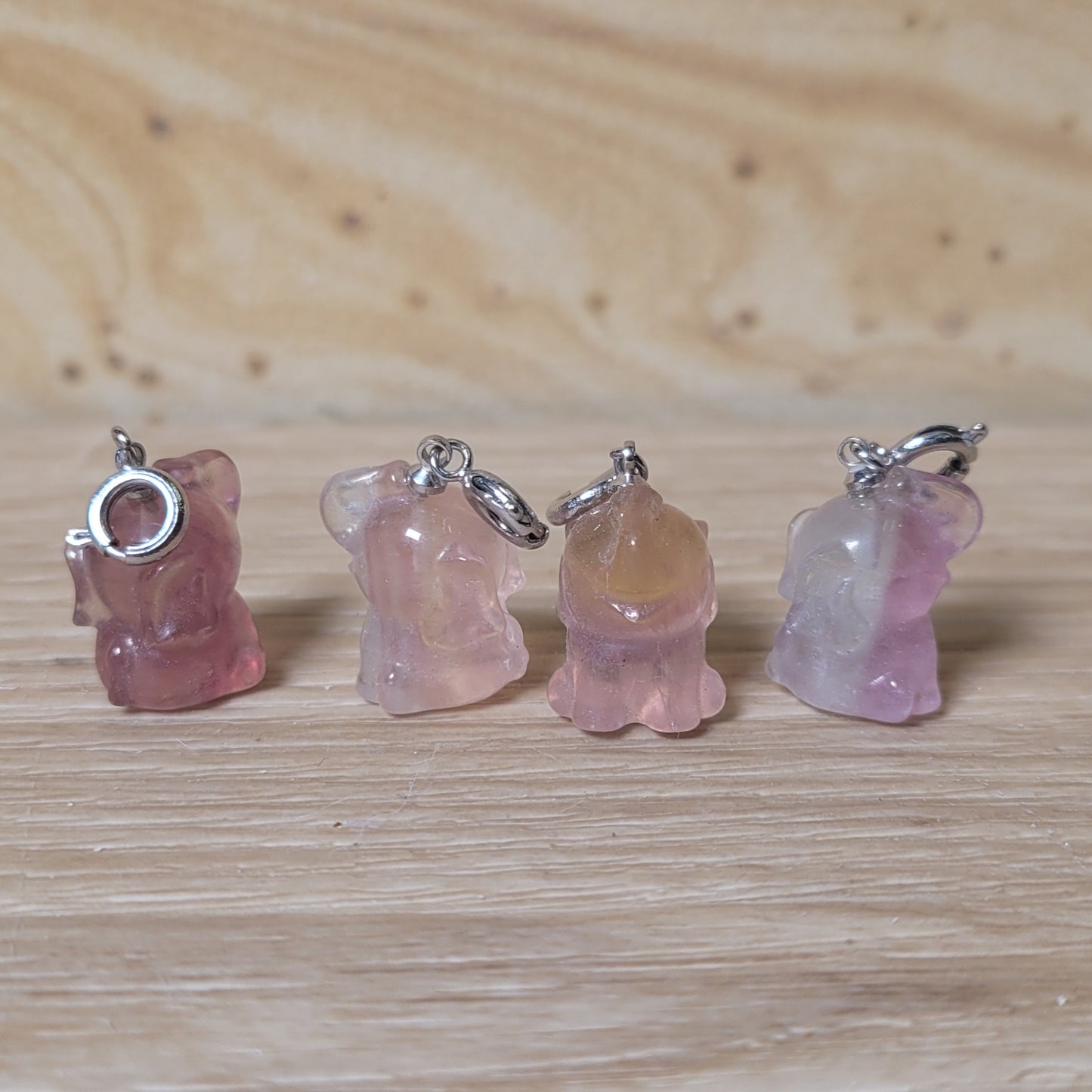 Fluorite Elephant Charms