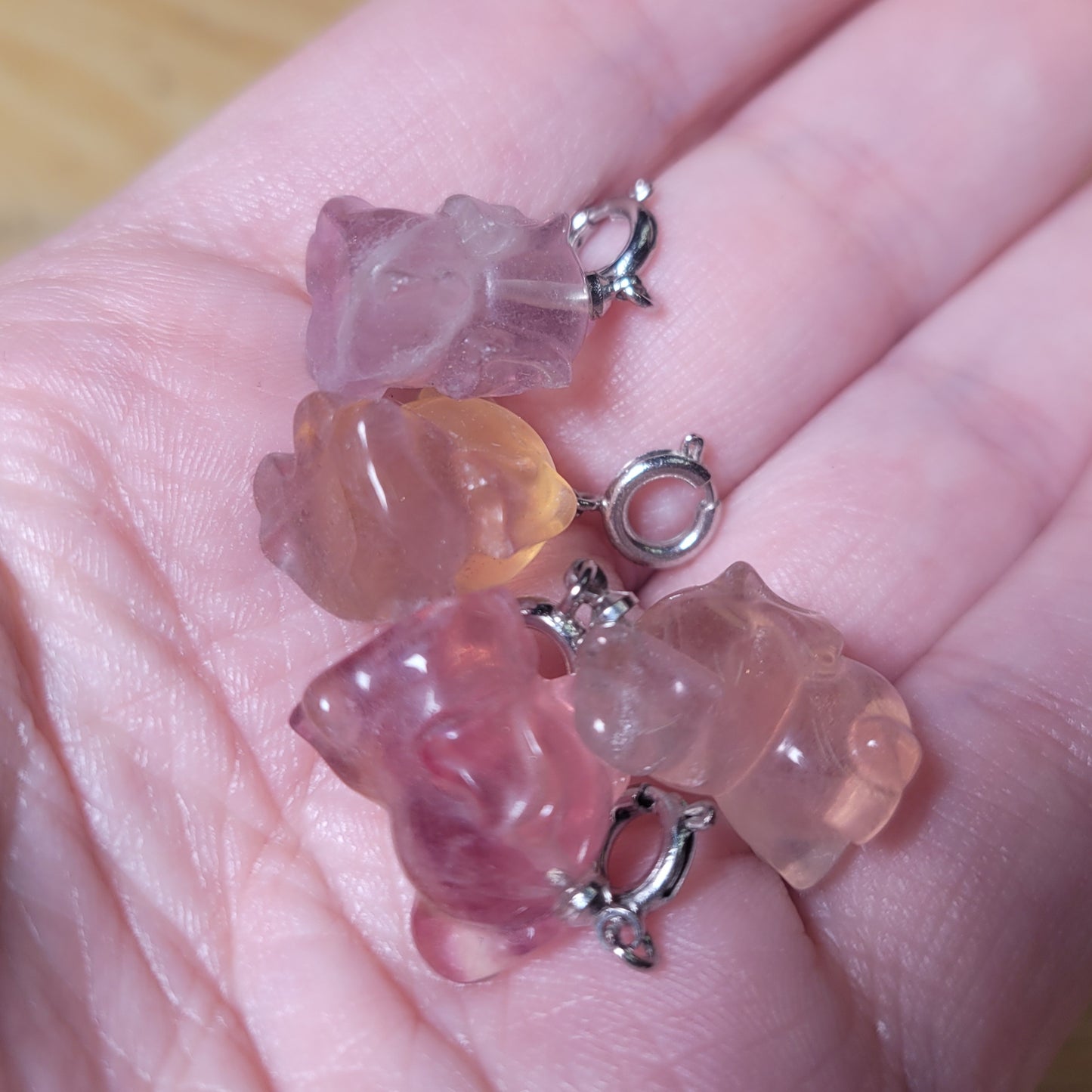 Fluorite Elephant Charms