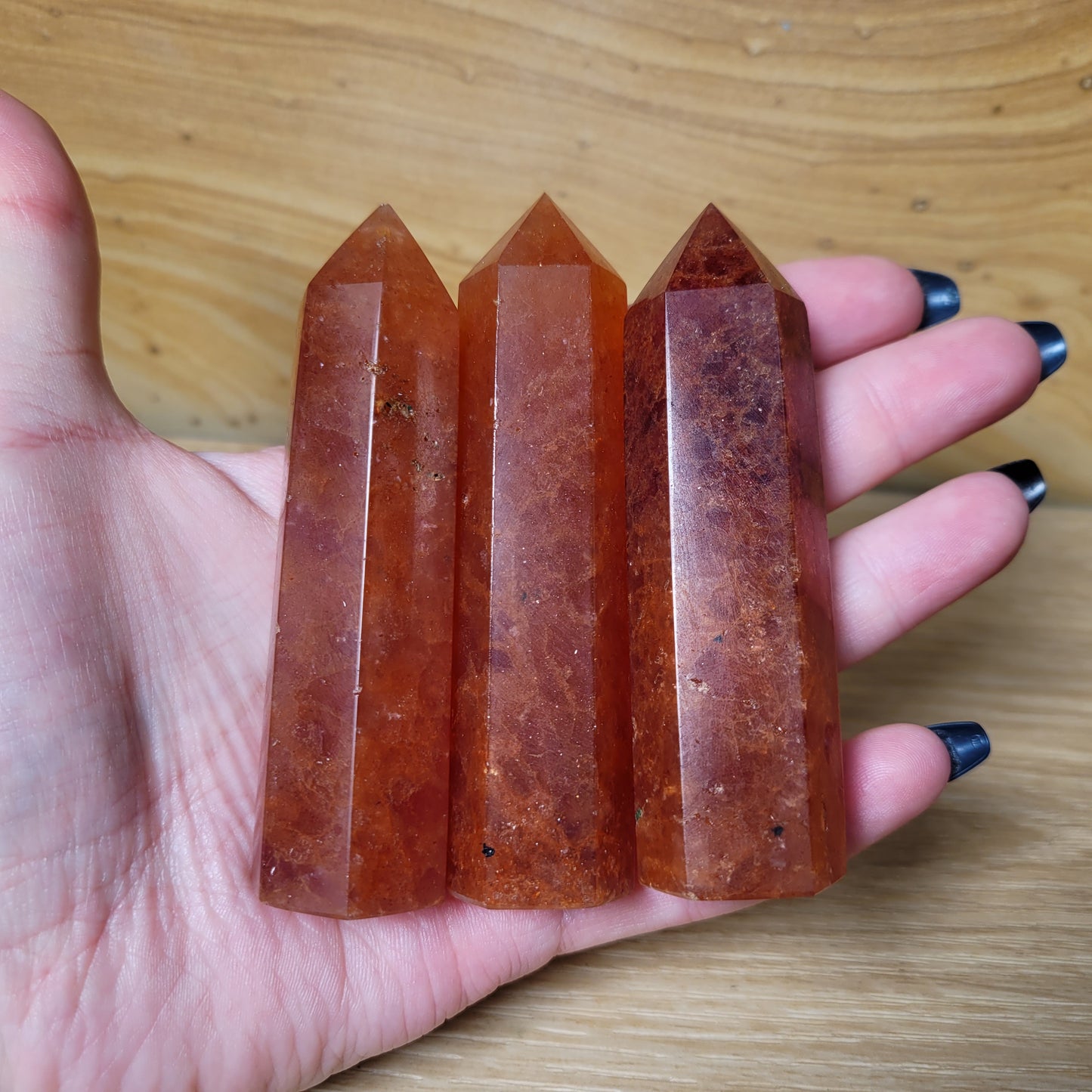 Strawberry Quartz Points