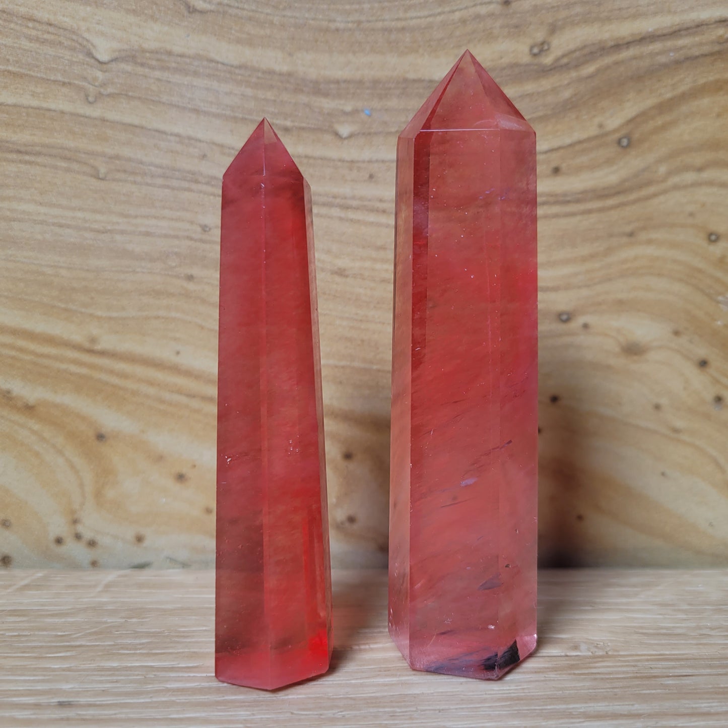 Smelted (Cinnabar) Quartz Points