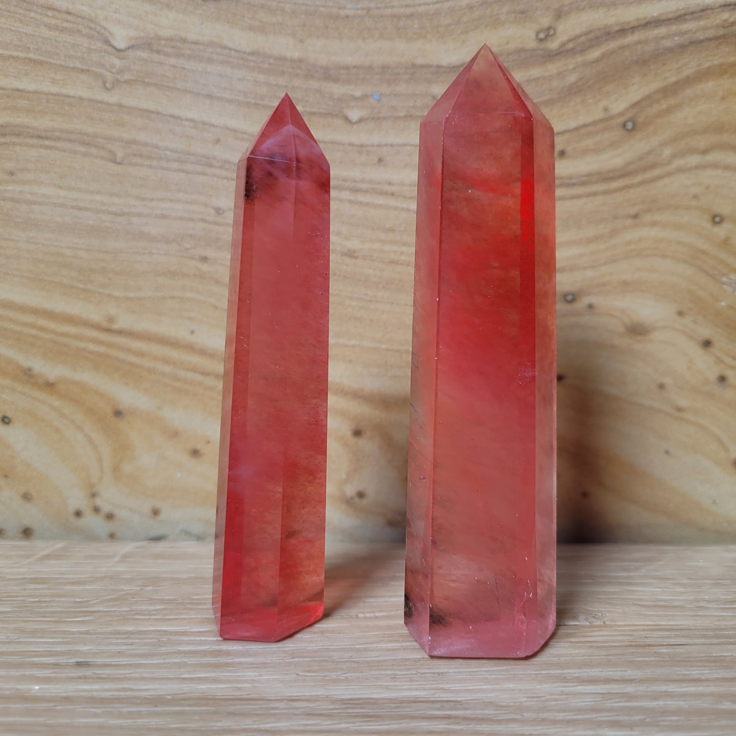 Smelted (Cinnabar) Quartz Points