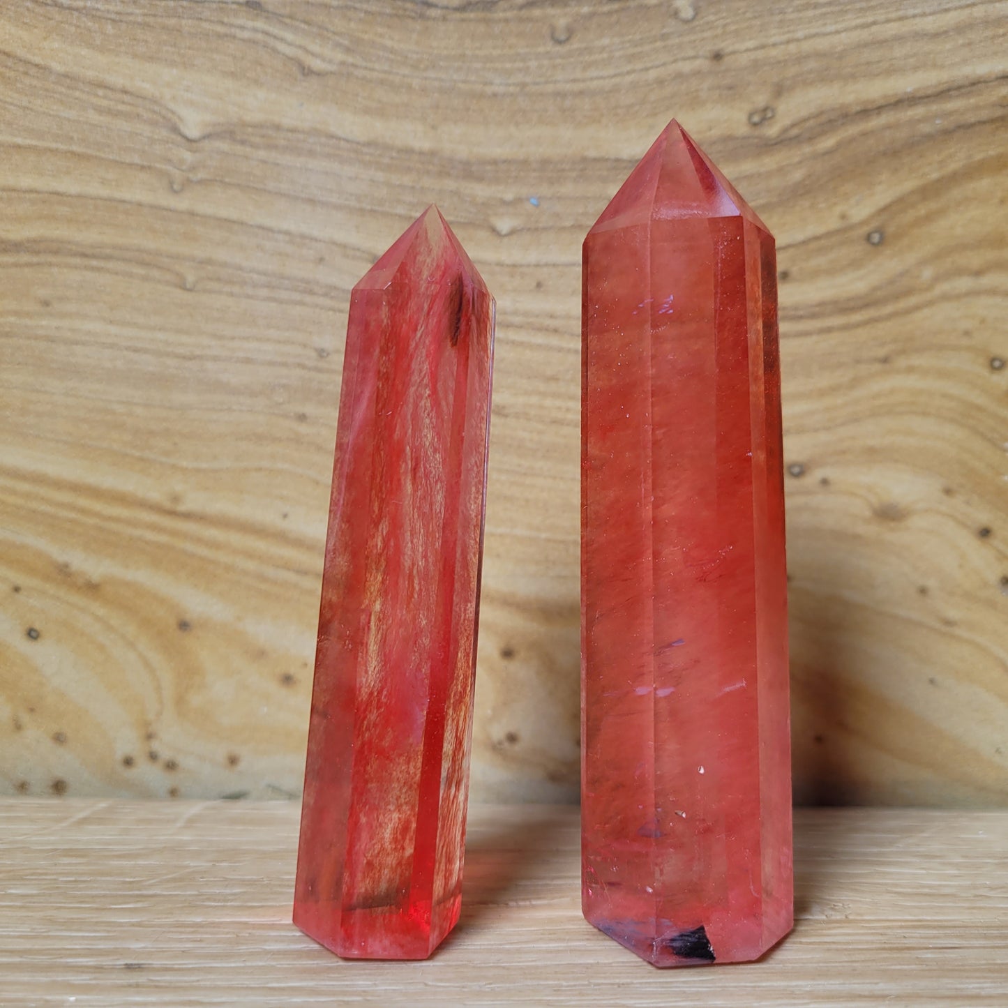 Smelted (Cinnabar) Quartz Points