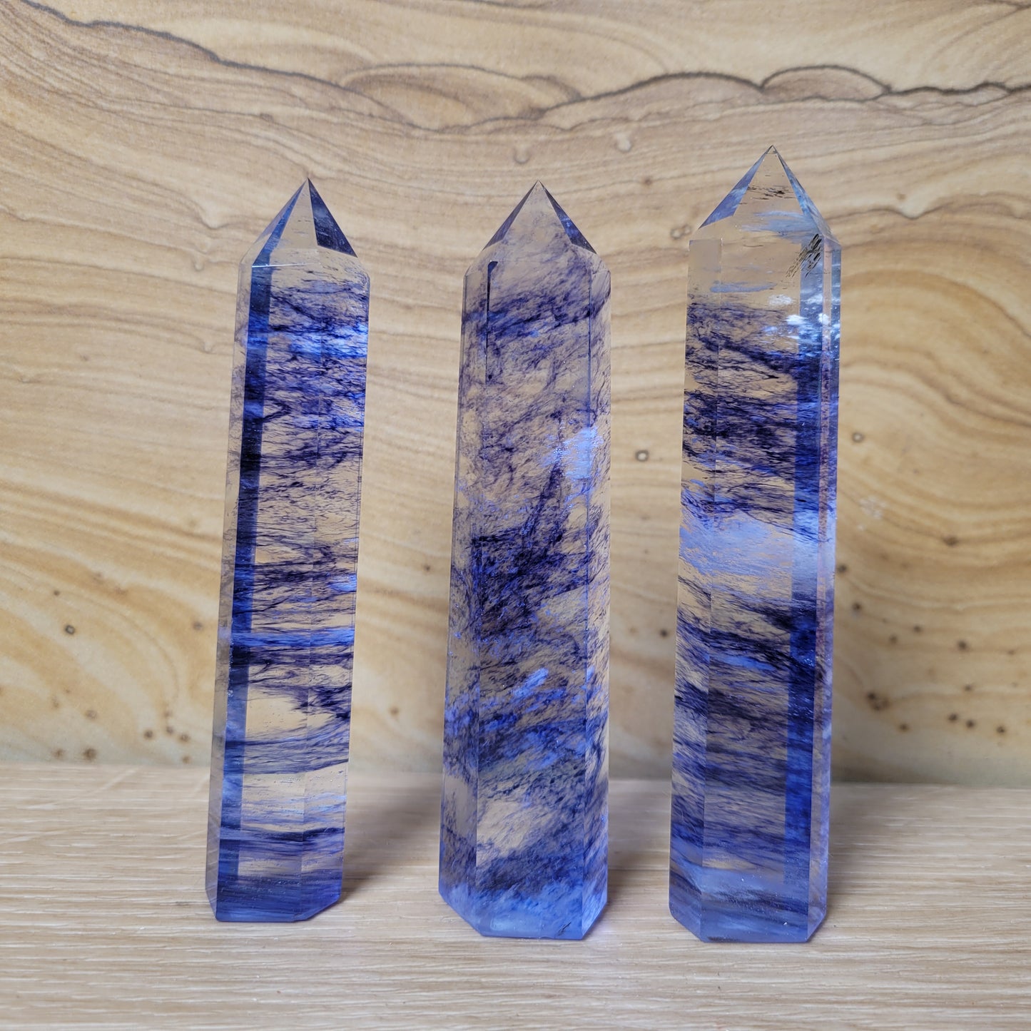 Smelted (Azurite) Quartz Points