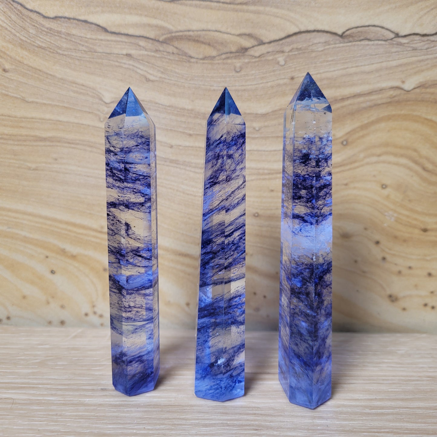 Smelted (Azurite) Quartz Points