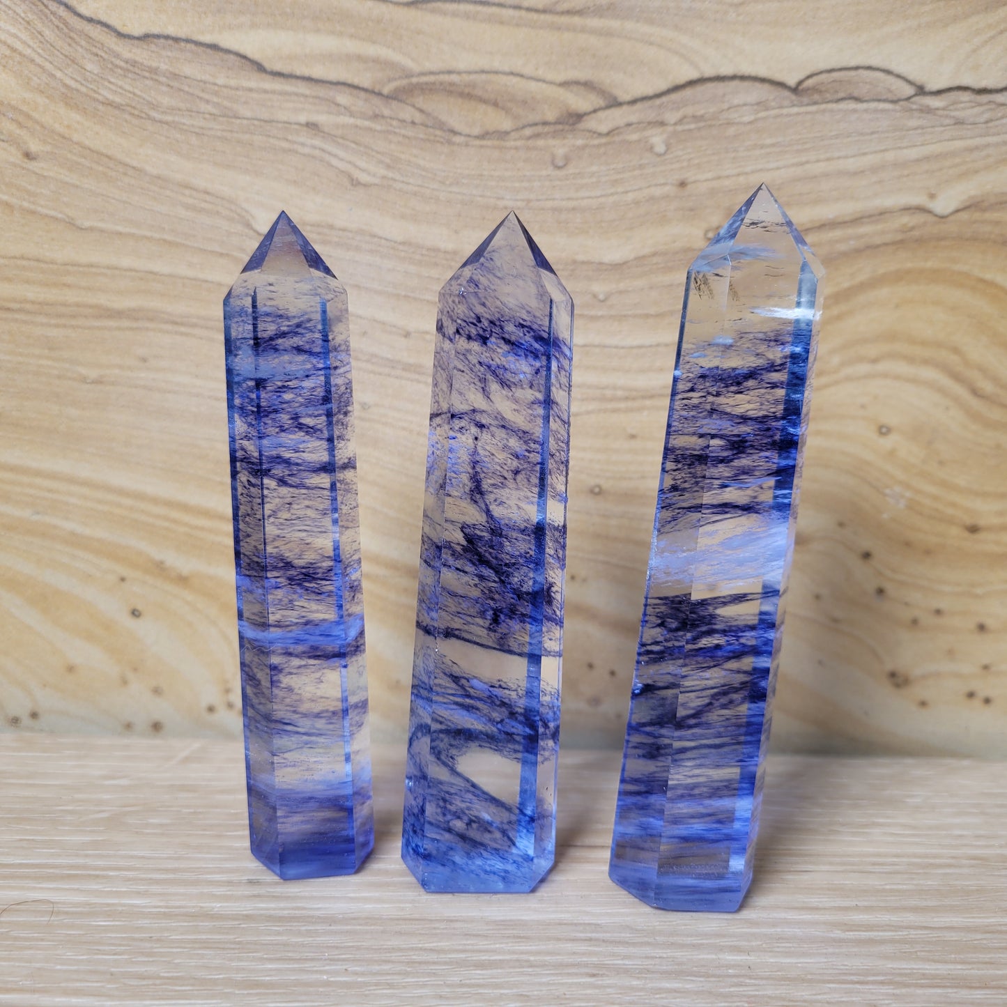 Smelted (Azurite) Quartz Points