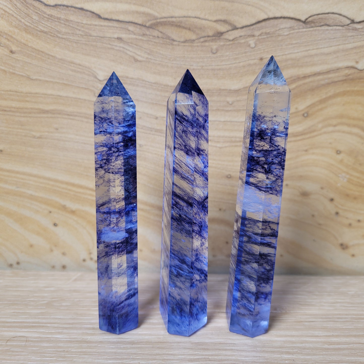 Smelted (Azurite) Quartz Points