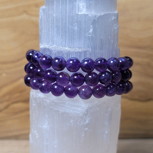 Amethyst Bracelet - 6mm to 6.5mm