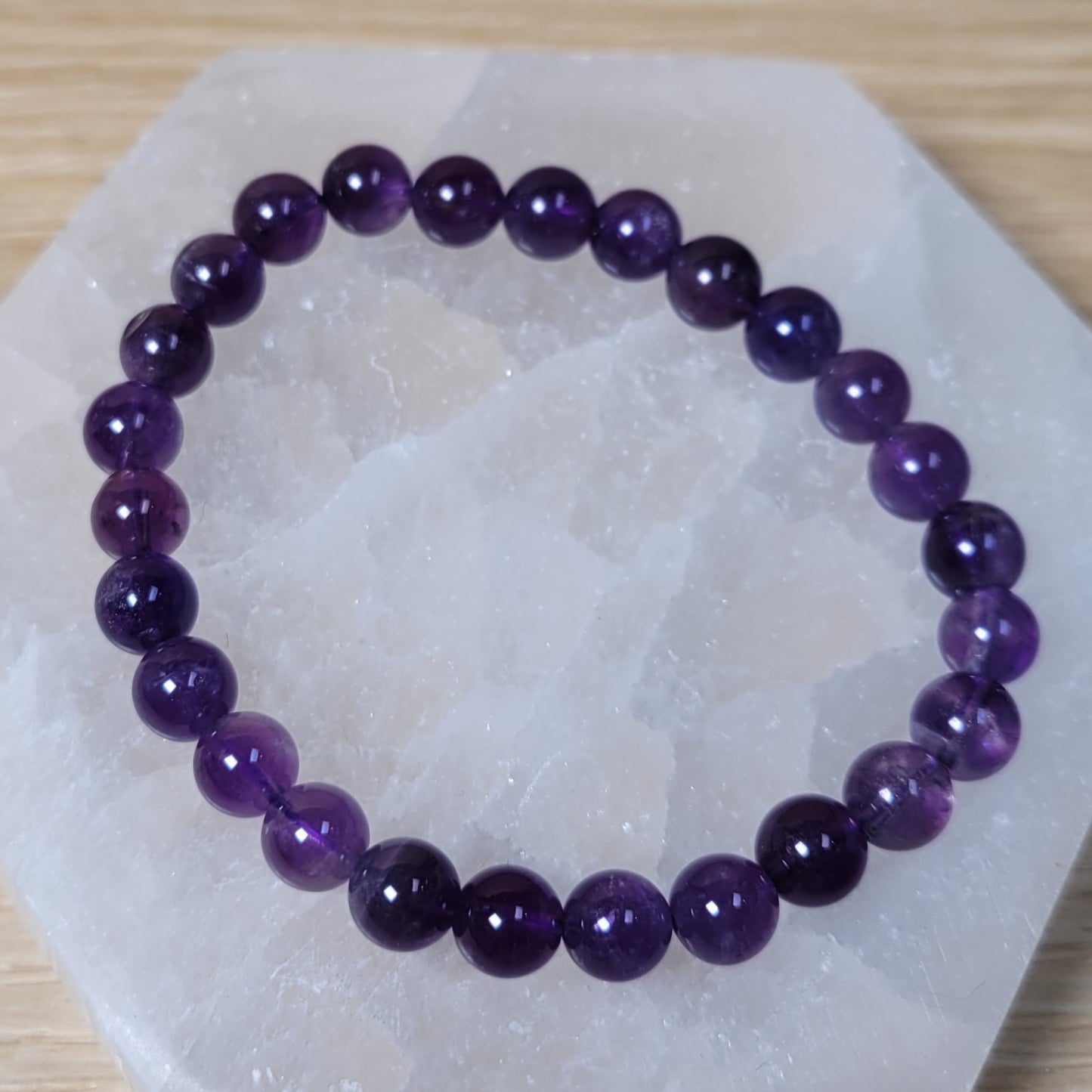 Amethyst Bracelet - 6mm to 6.5mm