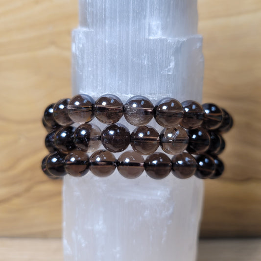 Smoky Quartz Bracelet - 8mm to 8.5mm