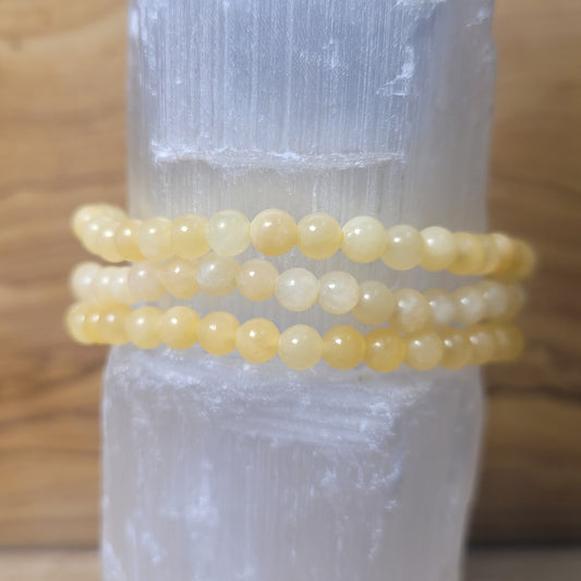 Yellow Calcite Bracelet - 4mm to 4.5mm