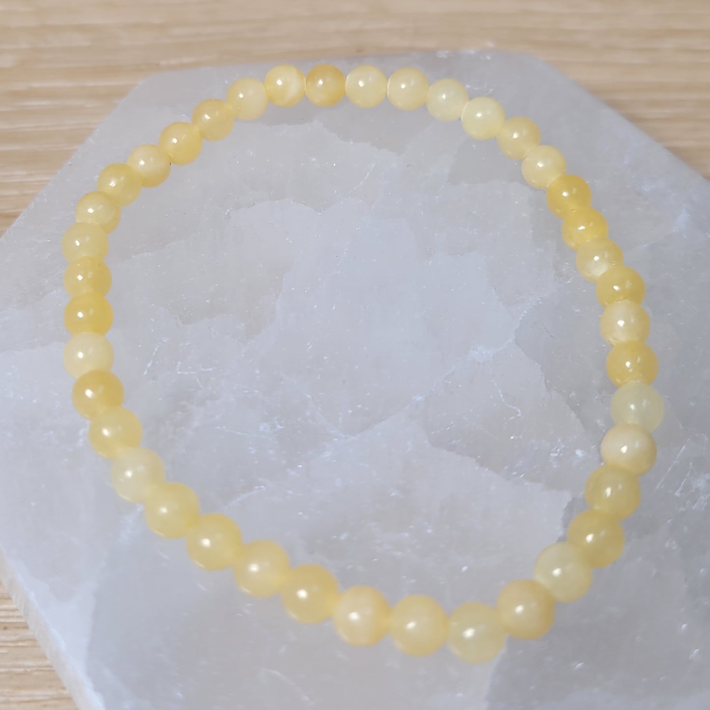 Yellow Calcite Bracelet - 4mm to 4.5mm