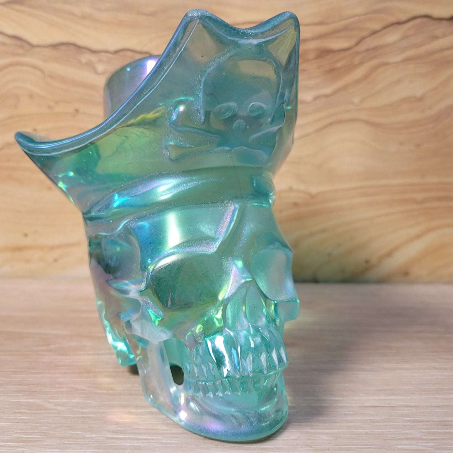 Aura Titanium Glass Pirate 5.5" Skull