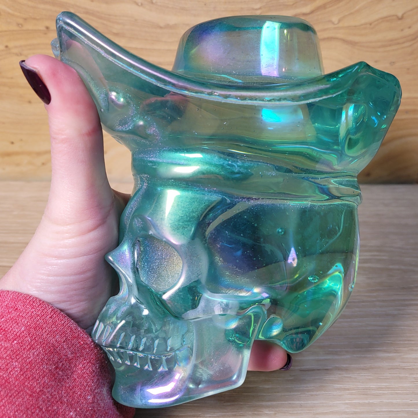 Aura Titanium Glass Pirate 5.5" Skull