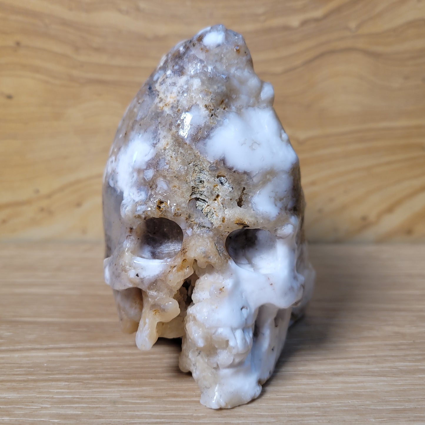 Agate Geode 4.3" Double Skull