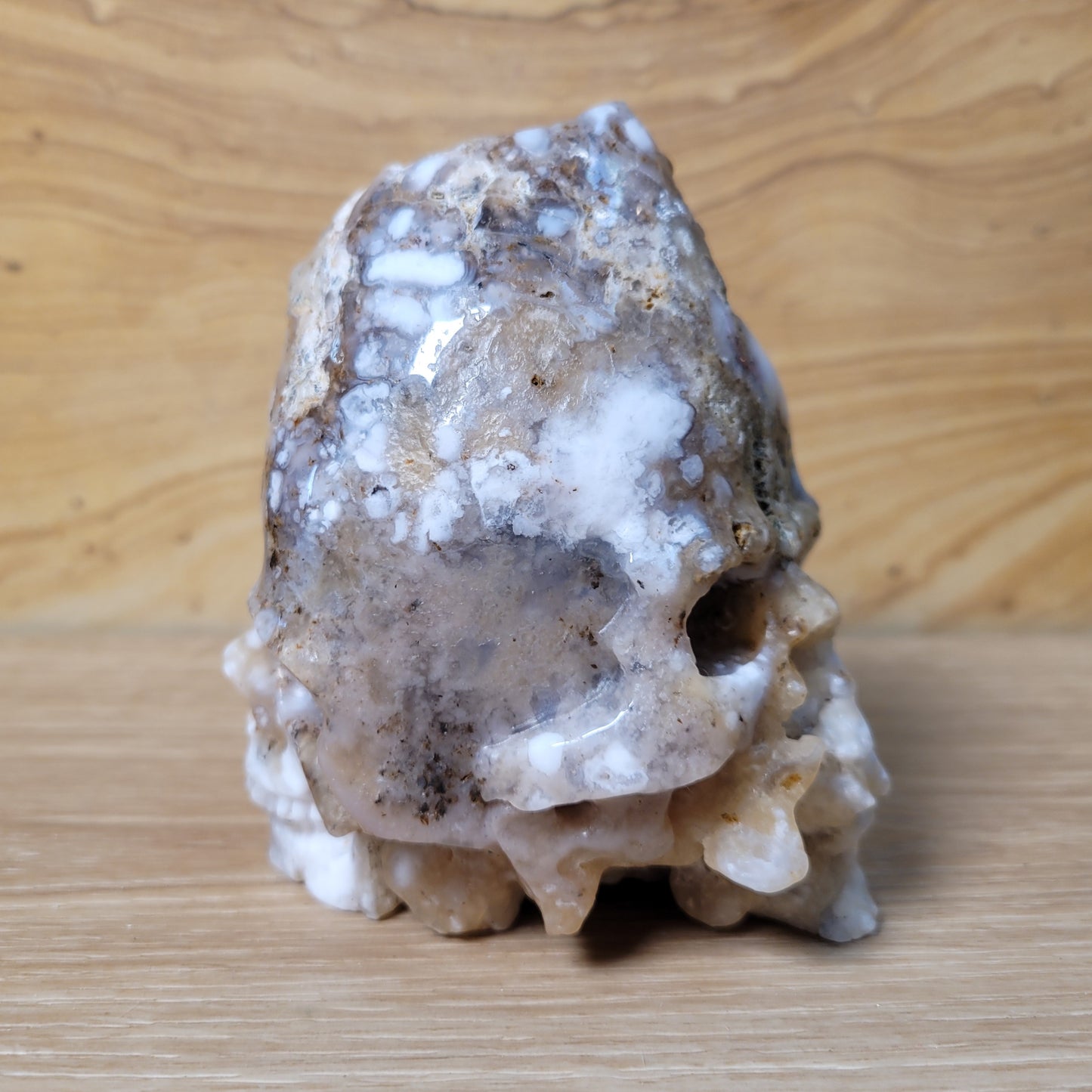 Agate Geode 4.3" Double Skull