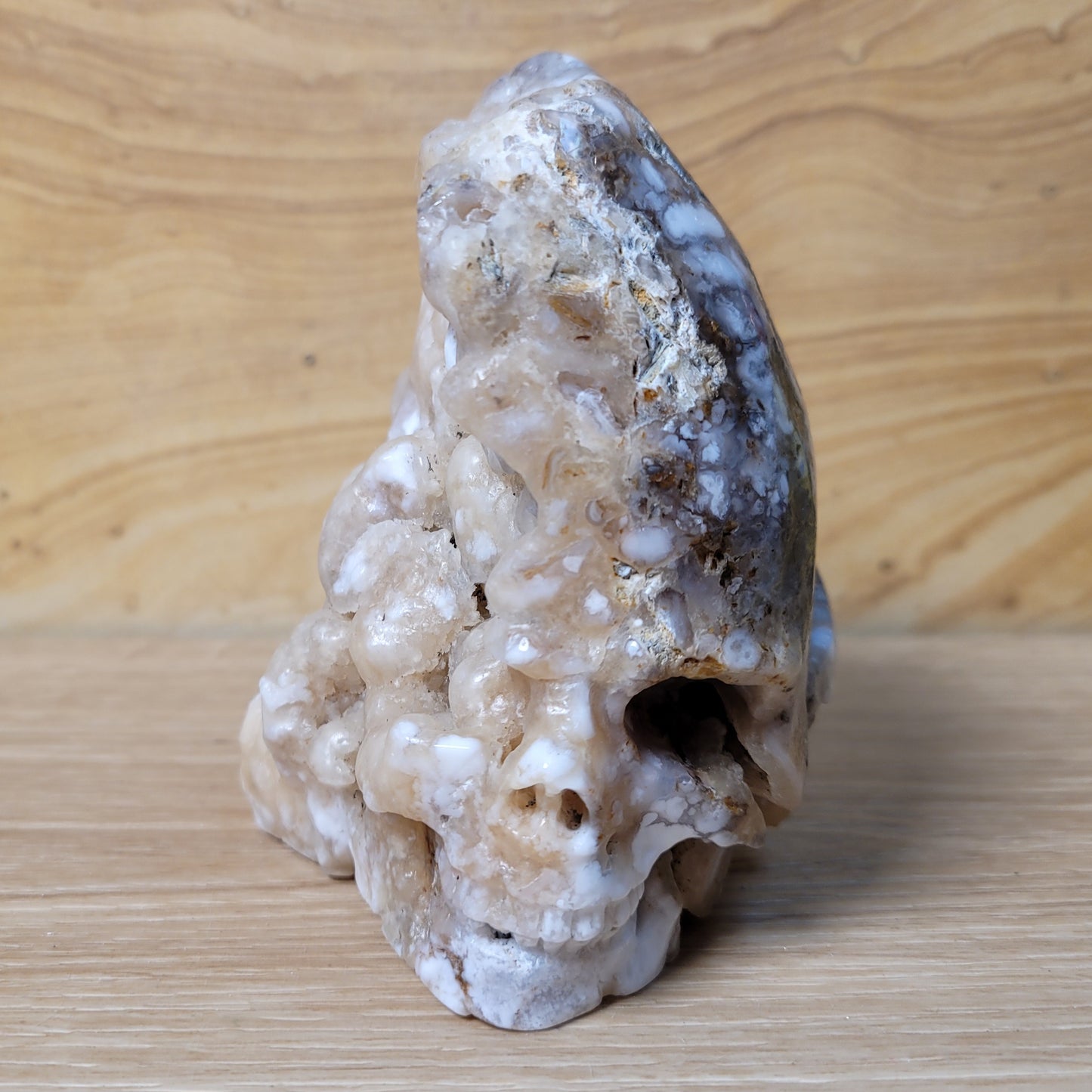 Agate Geode 4.3" Double Skull