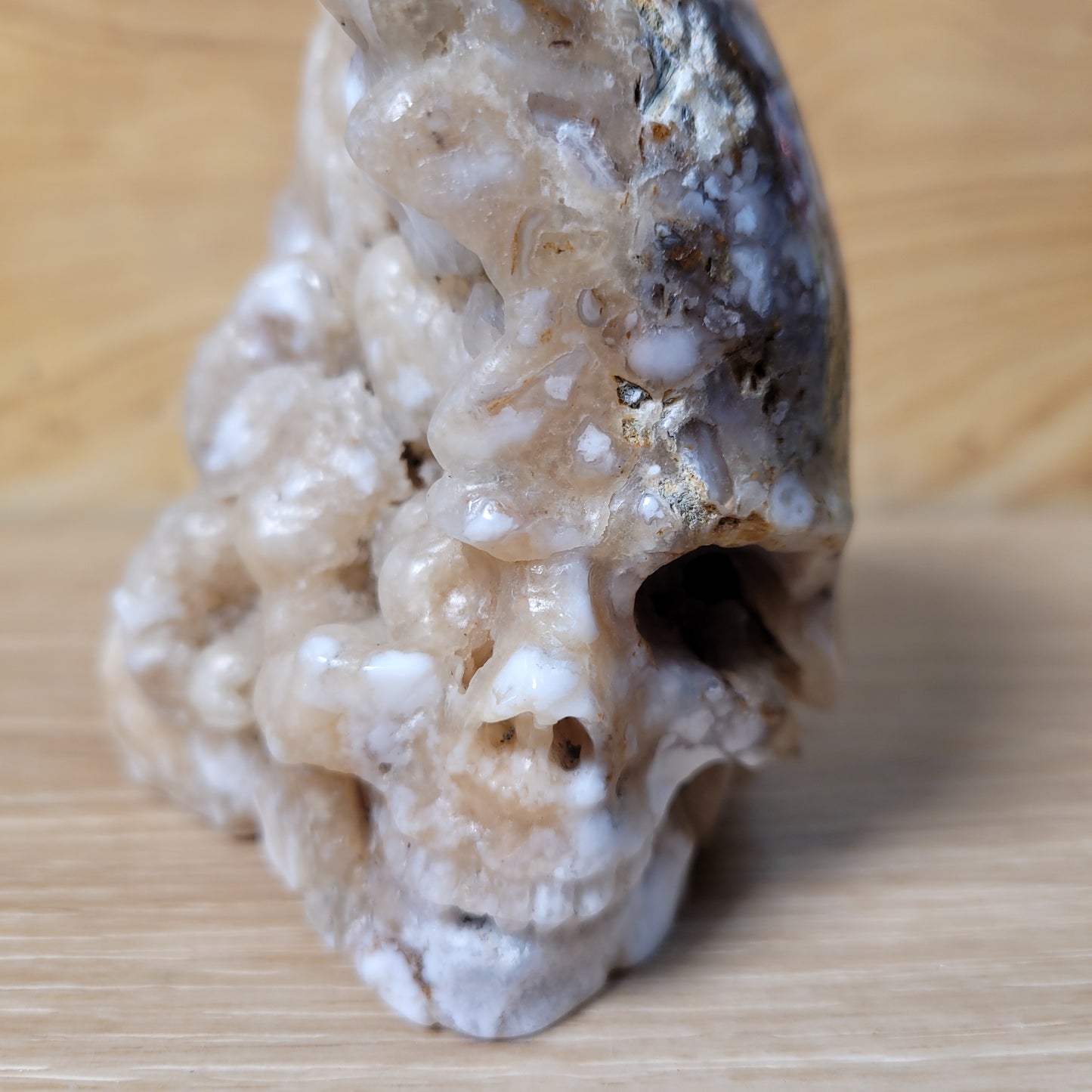 Agate Geode 4.3" Double Skull