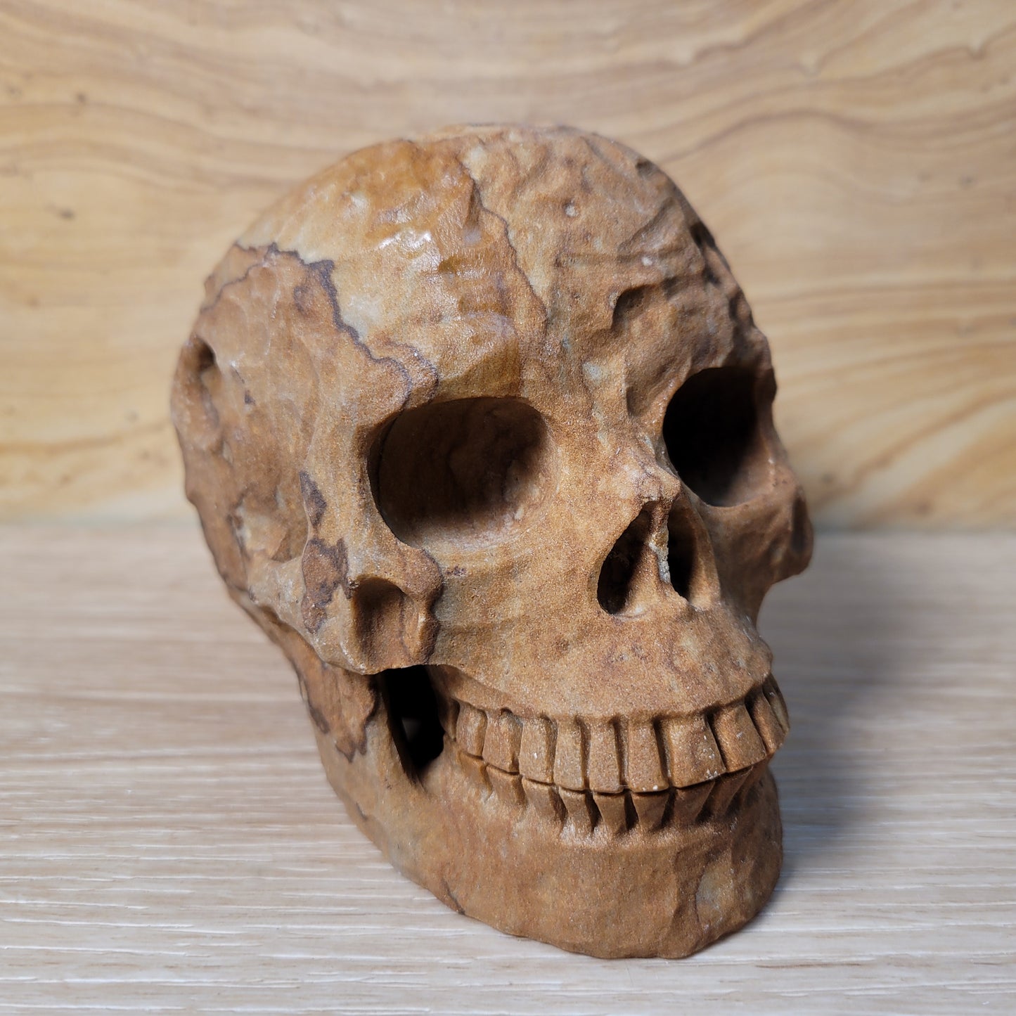 Picture Jasper 5" Moon Skull