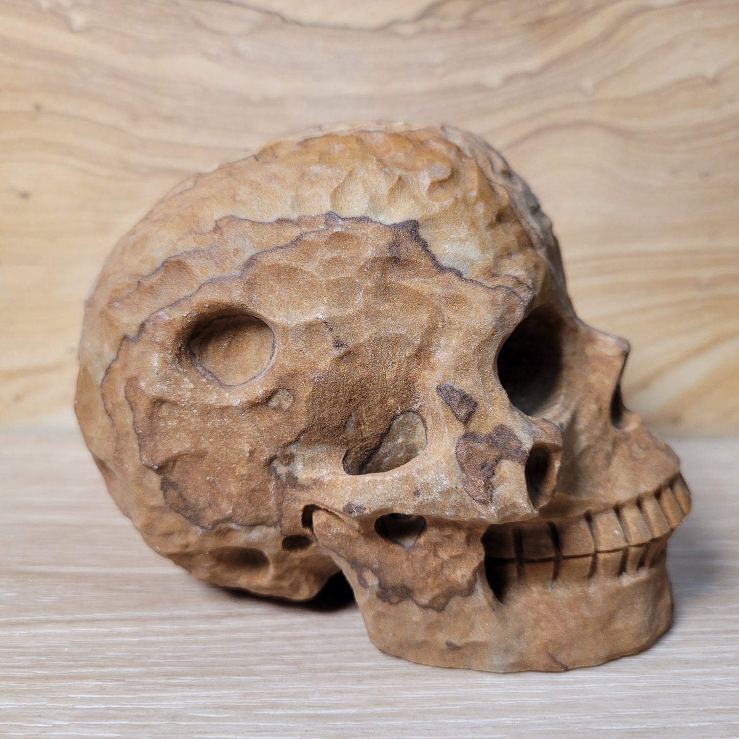 Picture Jasper 5" Moon Skull