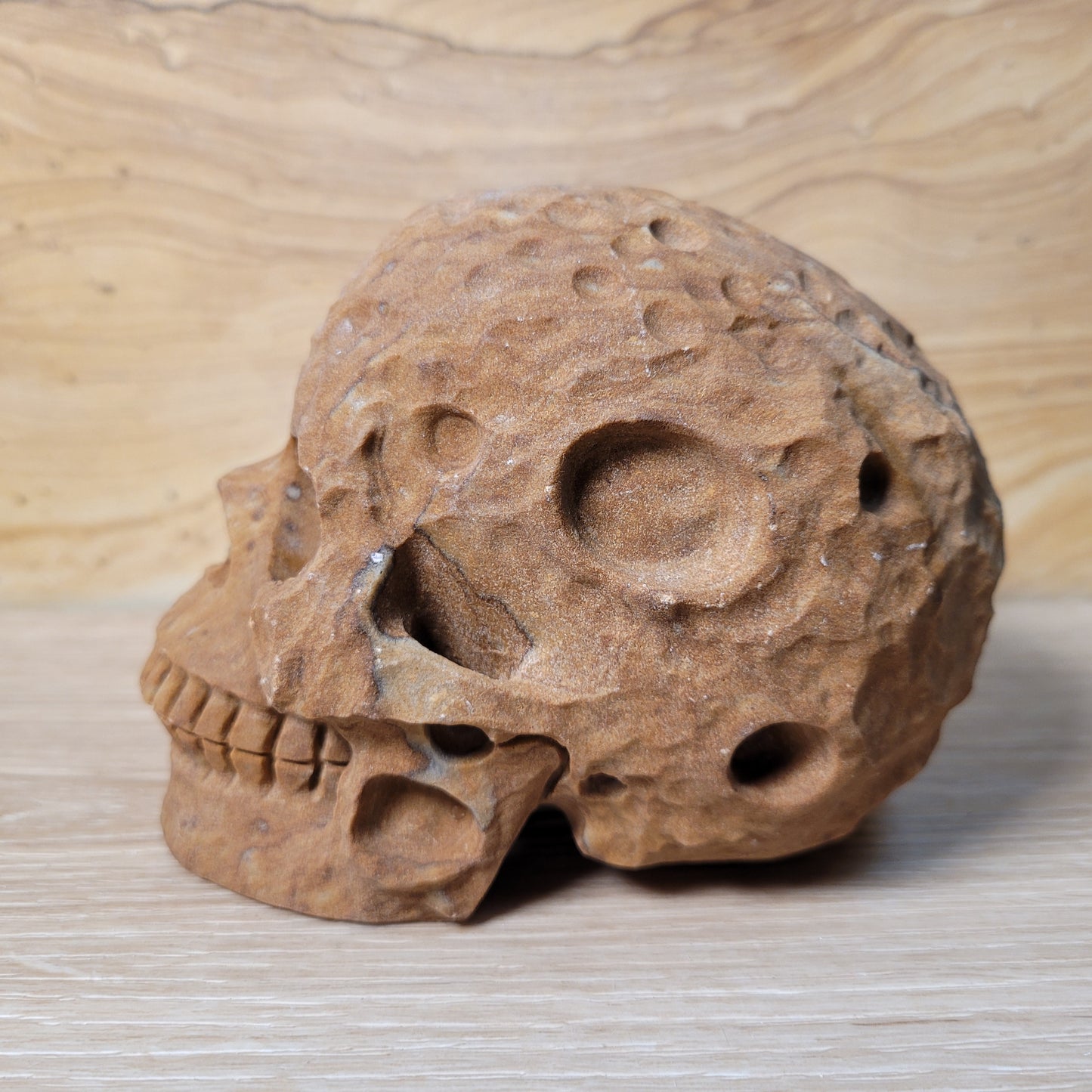 Picture Jasper 5" Moon Skull