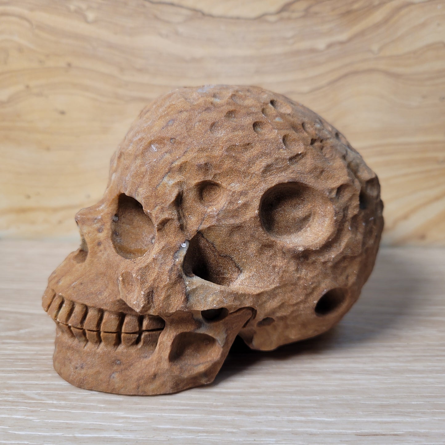 Picture Jasper 5" Moon Skull