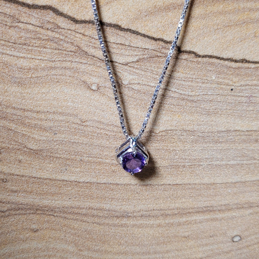 Amethyst Pendent & Chain