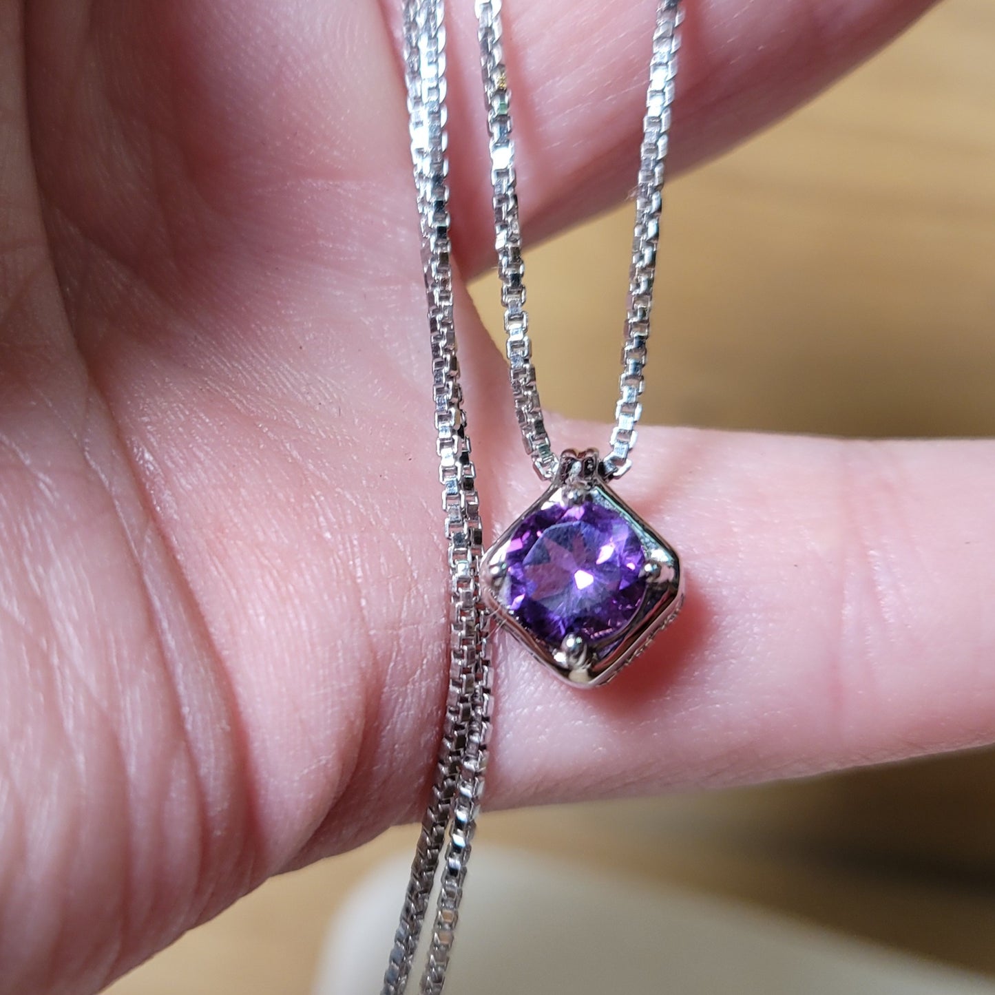 Amethyst Pendent & Chain