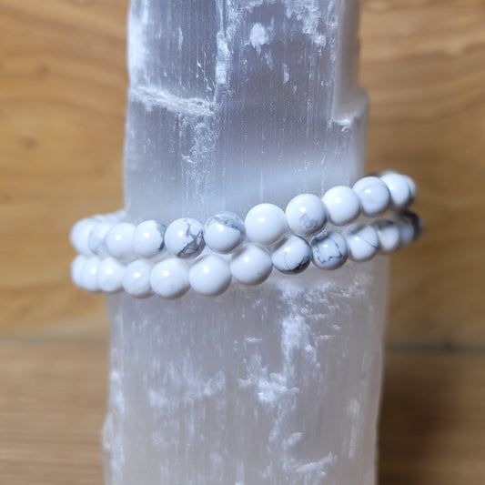 Howlite Bracelet - 6mm to 6.5mm