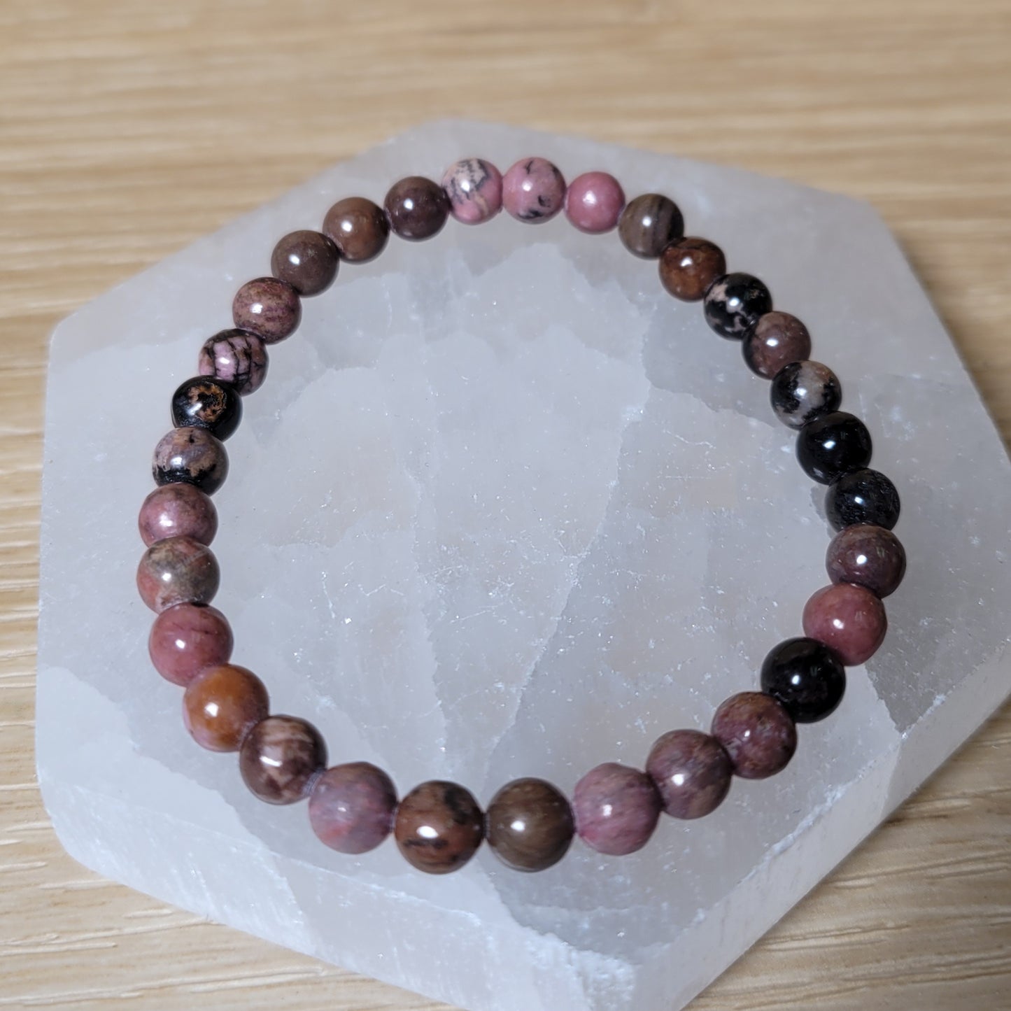 Rhodonite Bracelet - 6mm to 6.5mm