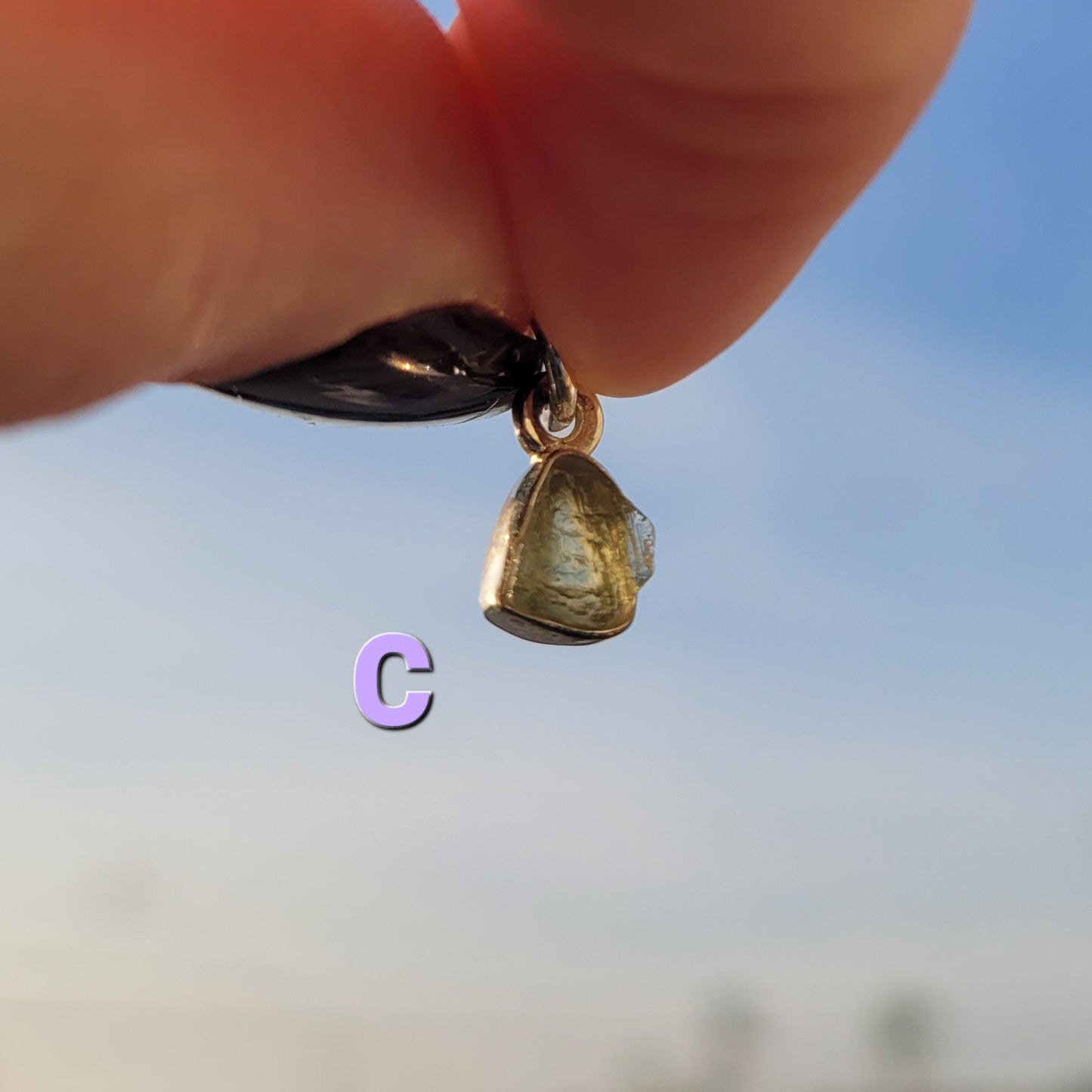 Moldavite Sterling Silver Pendent