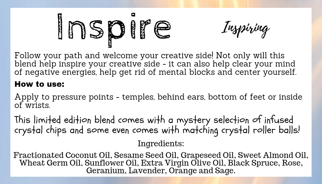 Inspire - Crystal Infused Essential Oil Roller