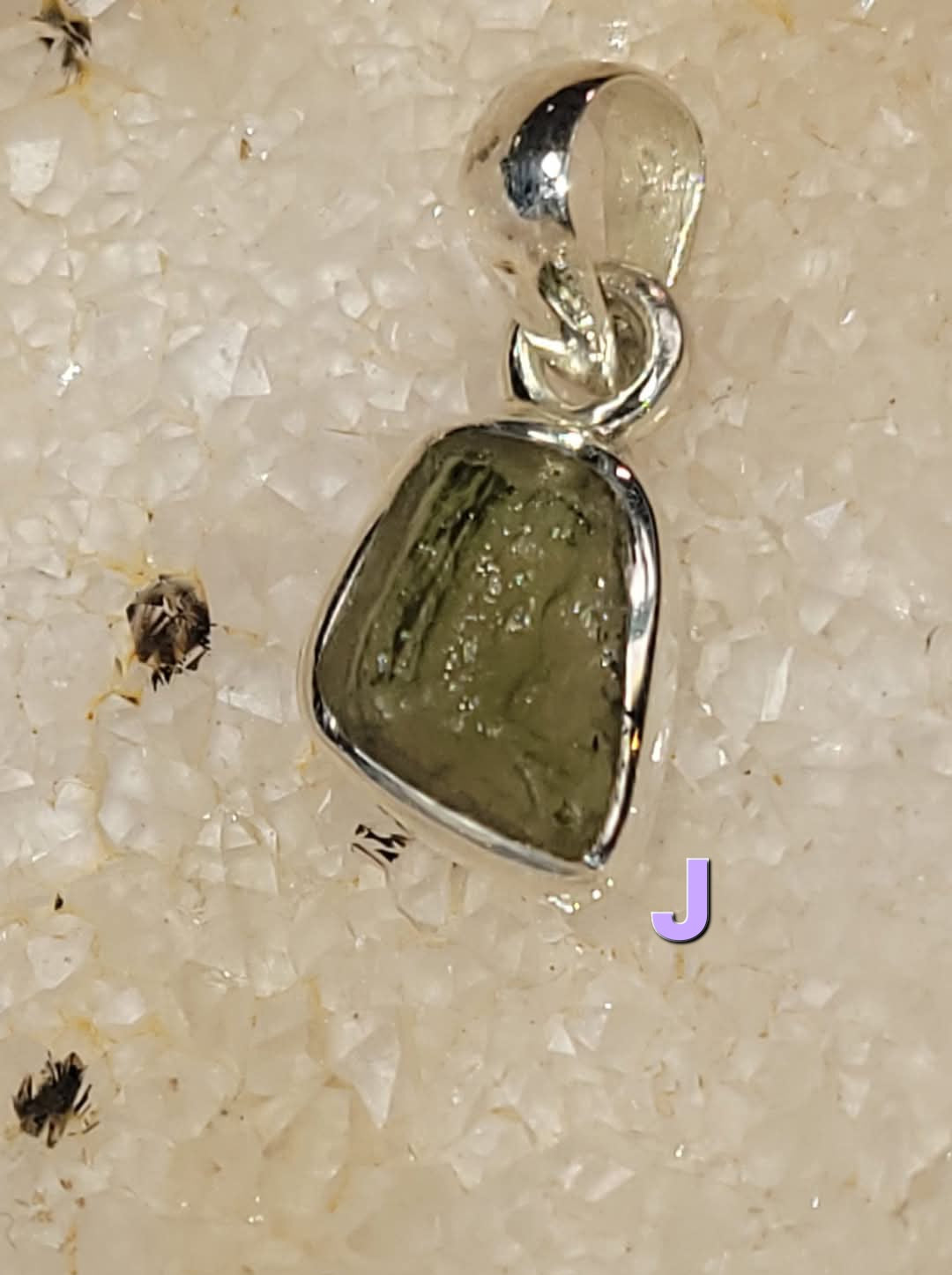 Moldavite Sterling Silver Pendent