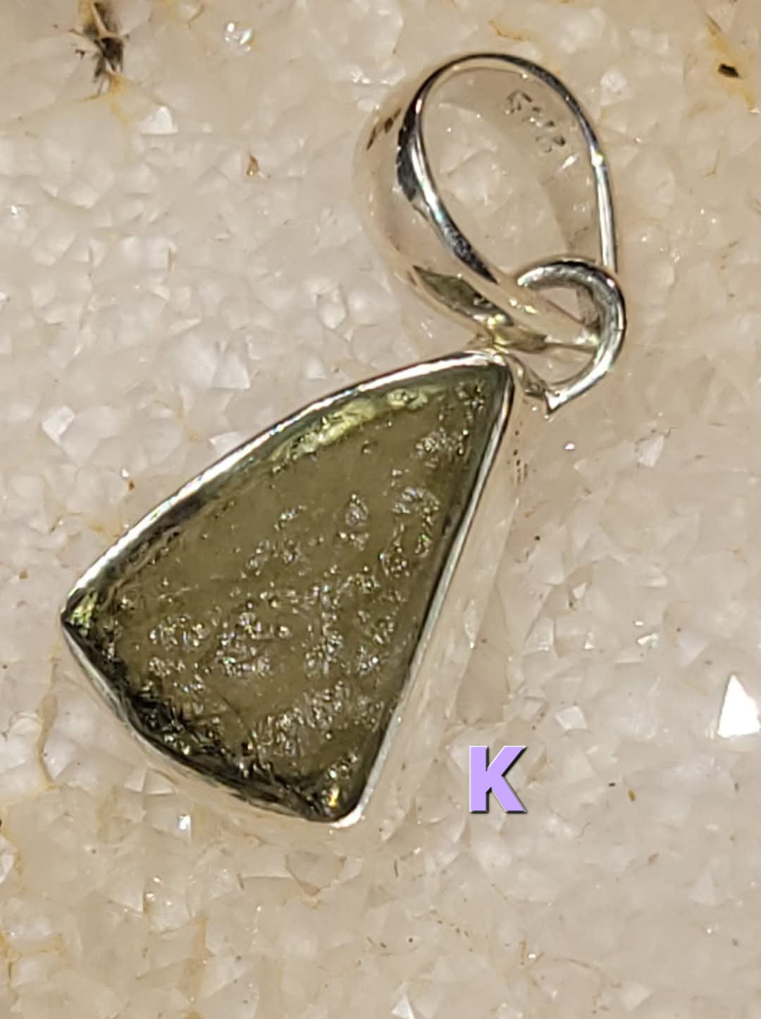 Moldavite Sterling Silver Pendent