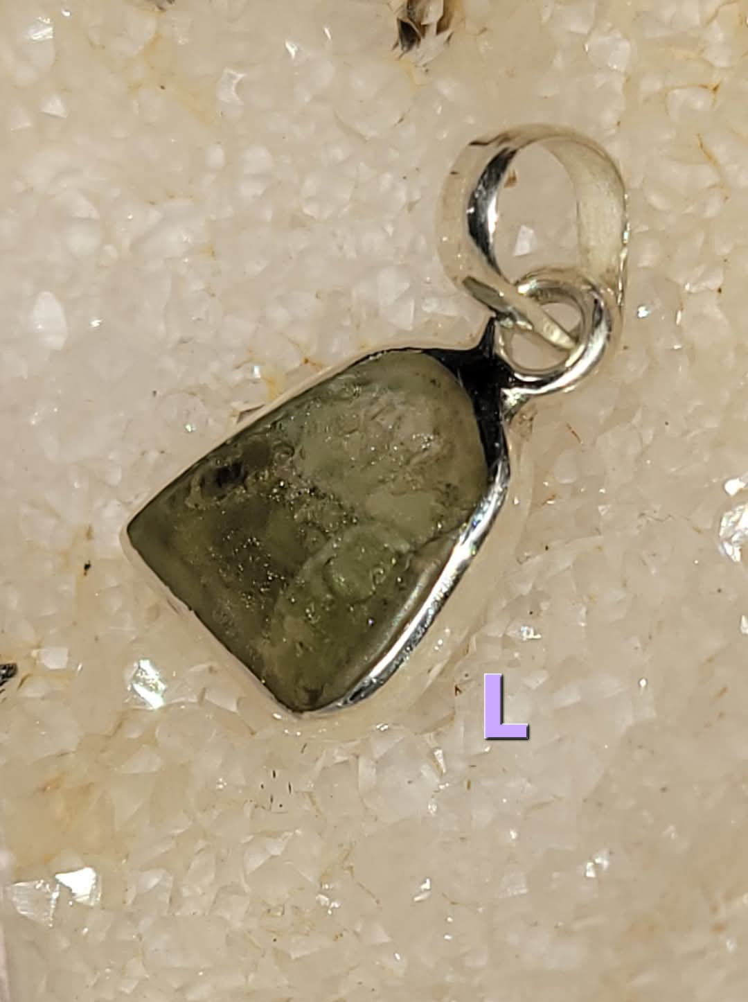 Moldavite Sterling Silver Pendent