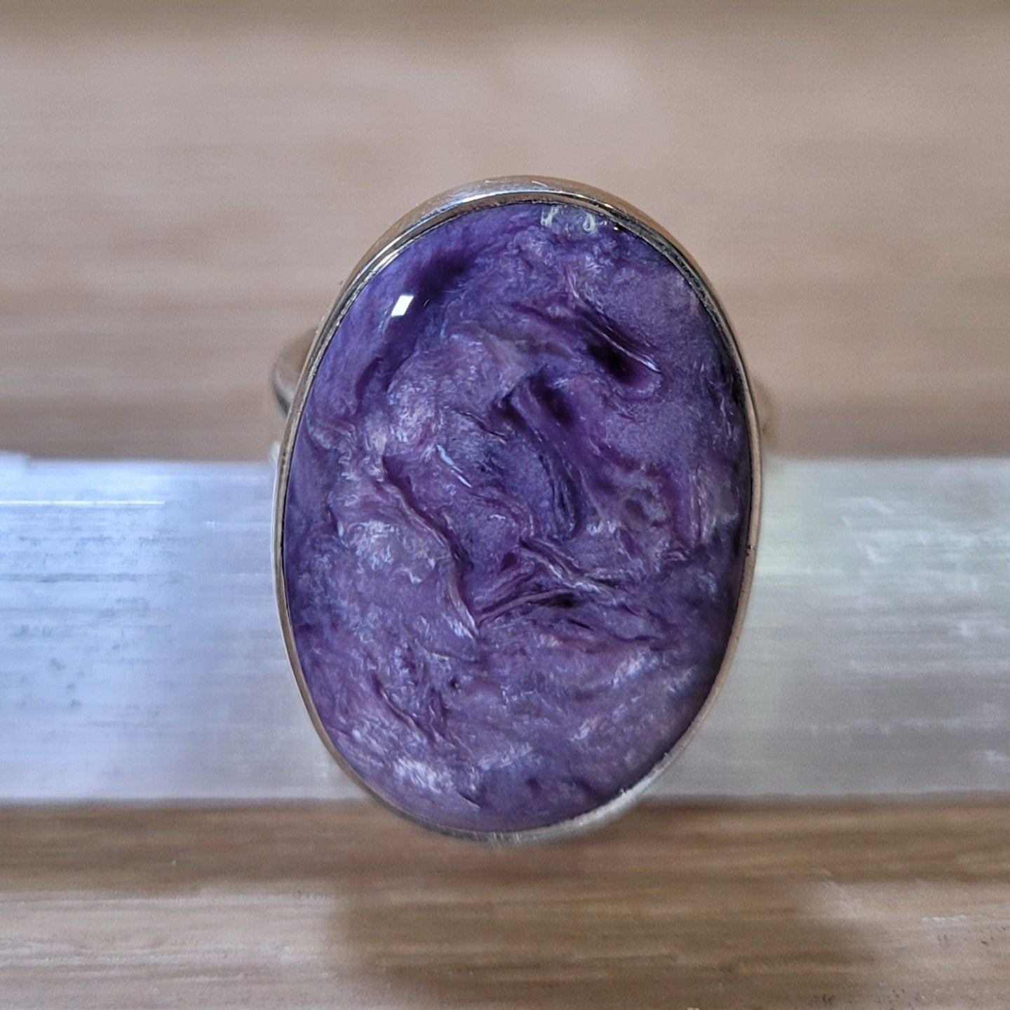 Charoite Adjustable Ring