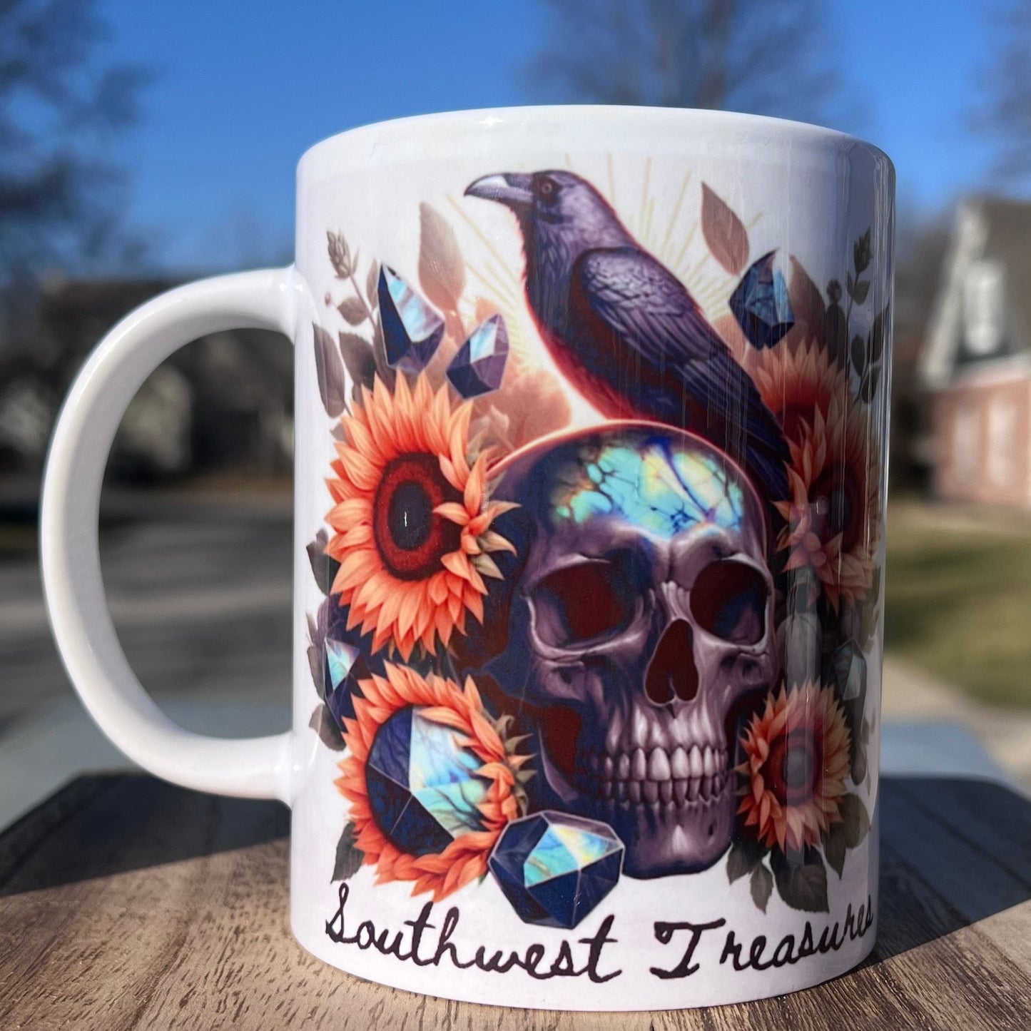 Skull/Crow Mug