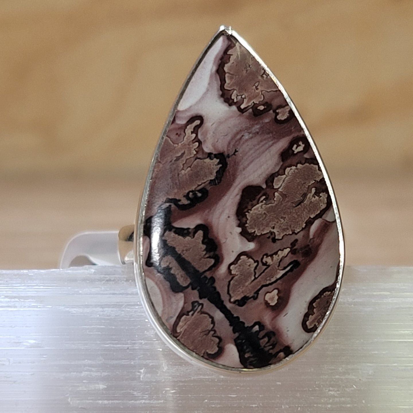 Leopard Skin Jasper Adjustable Ring