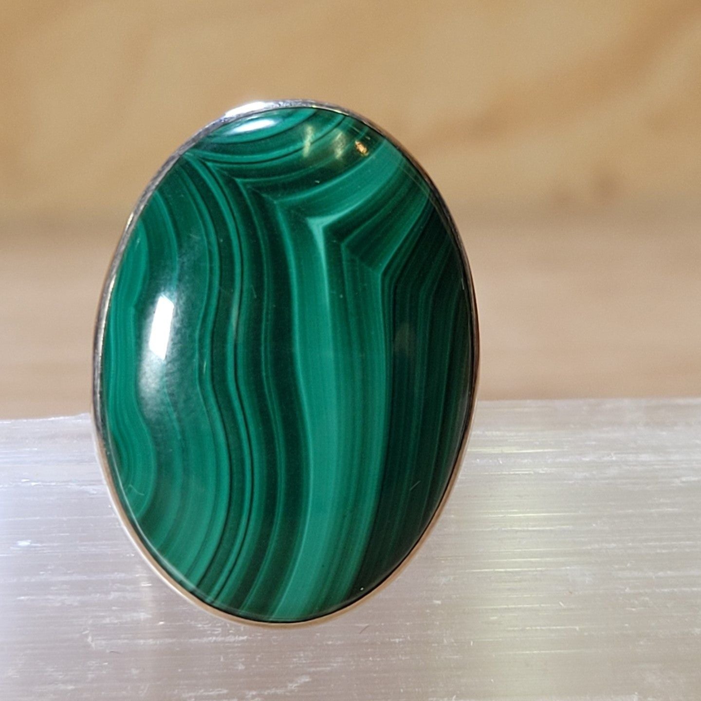 Malachite Adjustable Ring