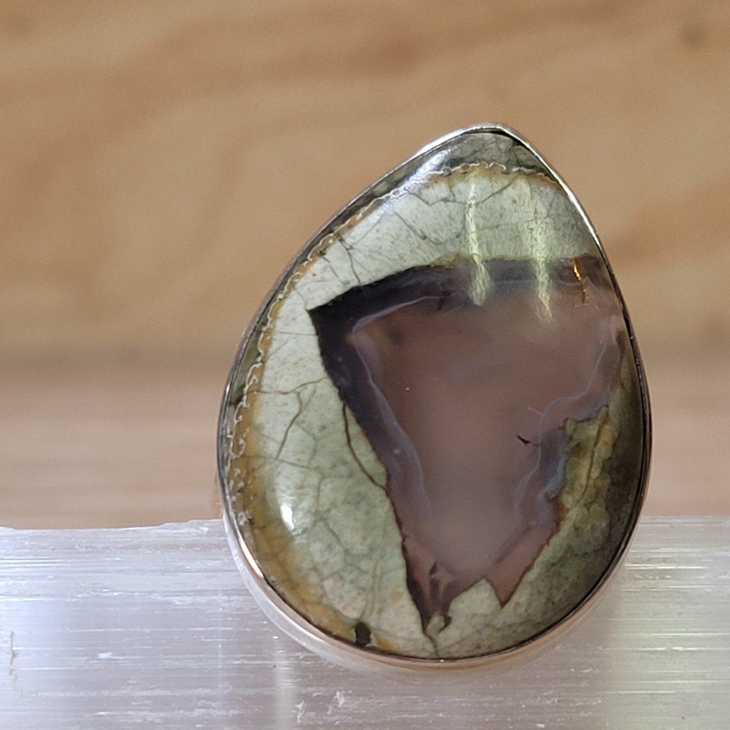 Rainforest Jasper Adjustable Ring