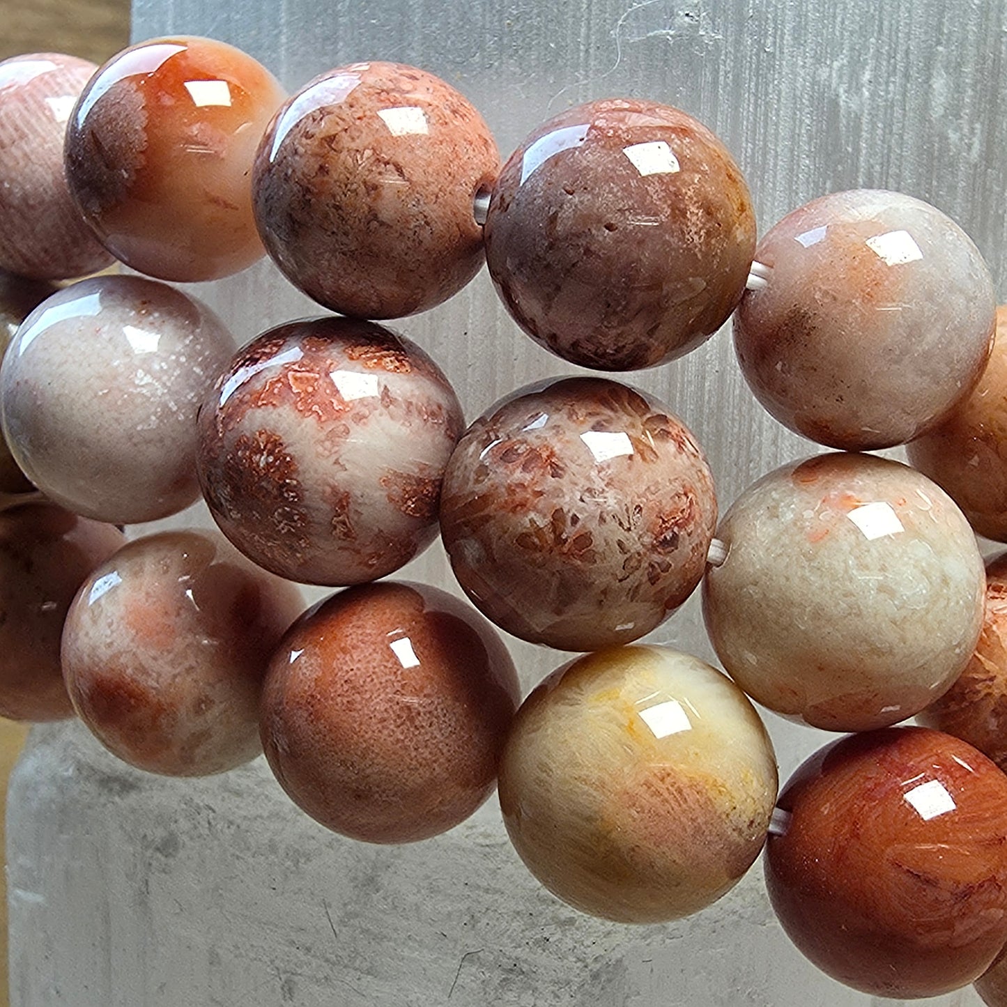 Natural Fossil Coral Bracelet – 8mm to 8.5mm