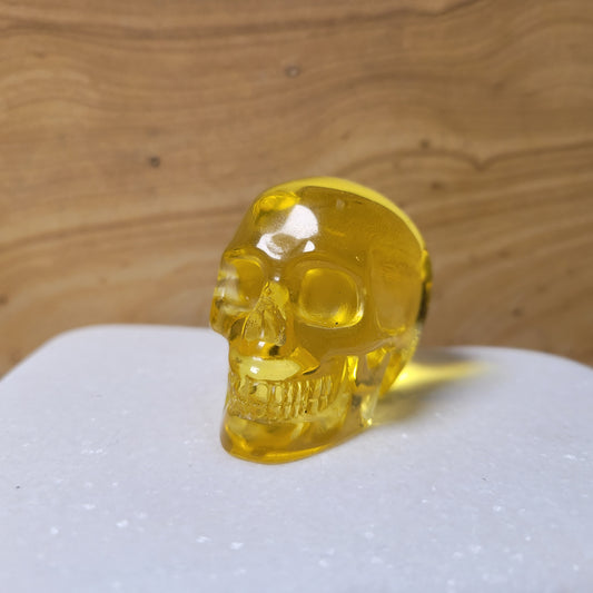 Yellow Obsidian (Man-made) 2" Skull