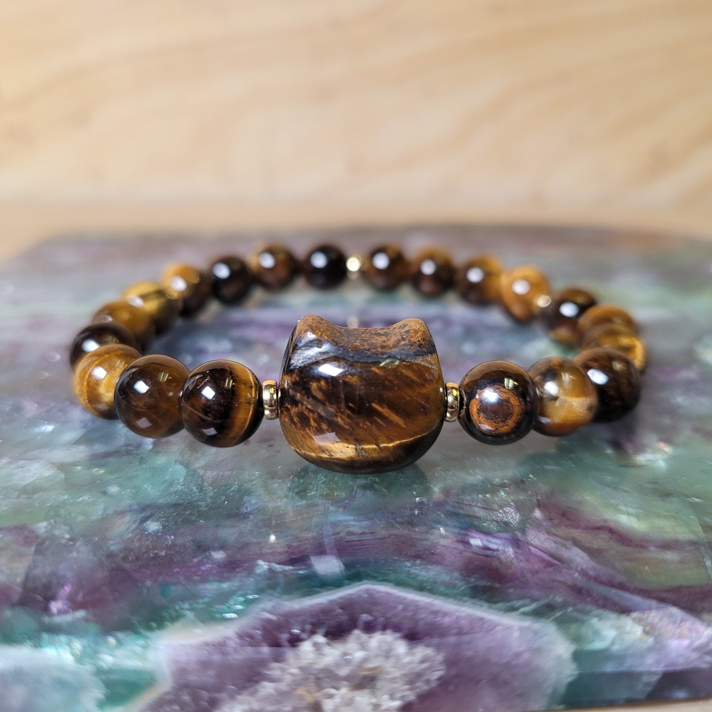 Tiger Eye Cat Bracelet - 8mm to 8.5mm